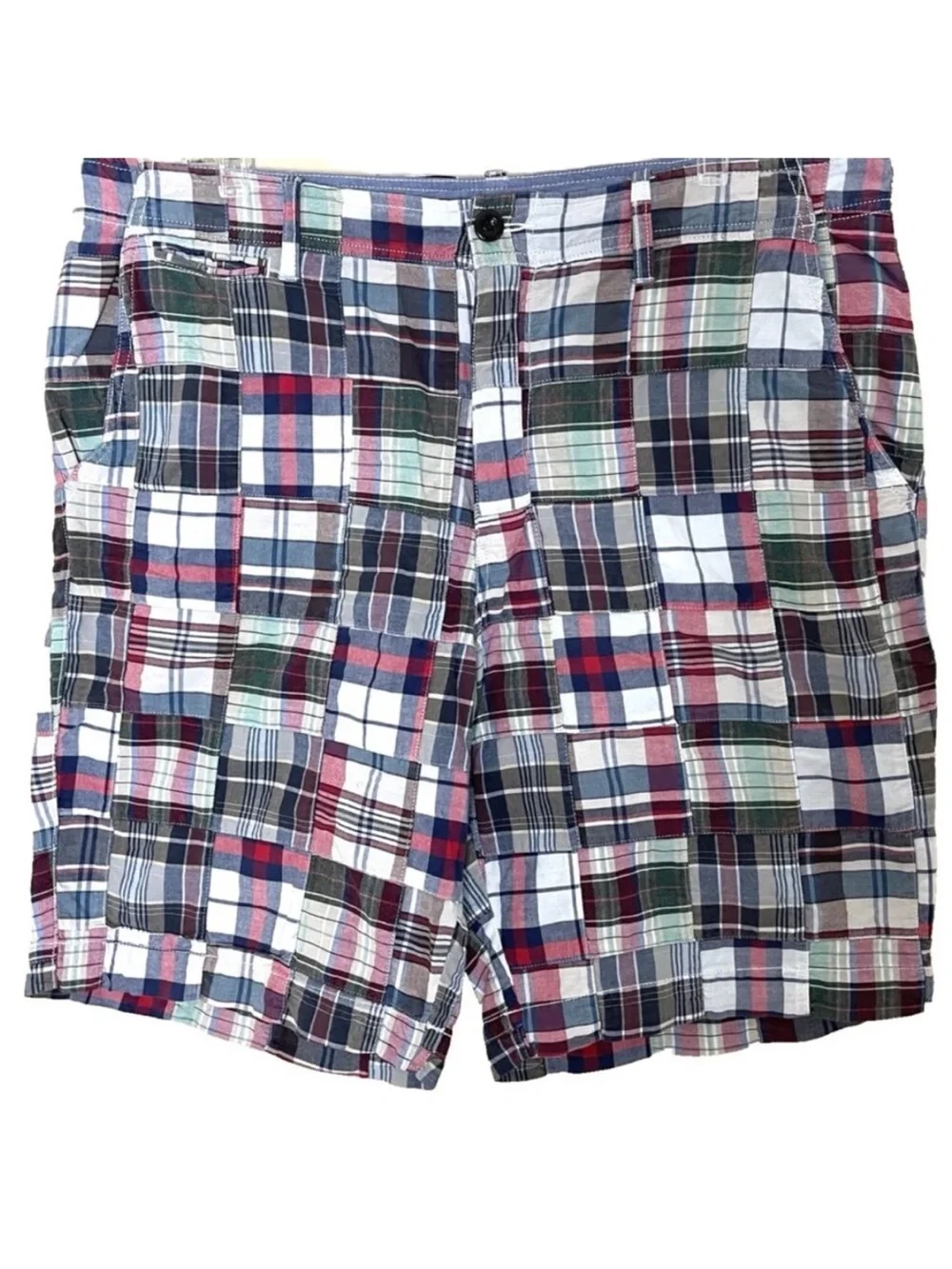 J. Crew Patchwork Field Shorts Men's Size 36 Vacation Beach Preppy Country Club